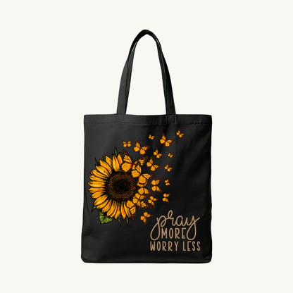 Pray More Worry Less Tote