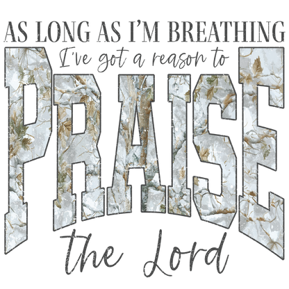 Praise the Lord DTF Transfer | Ready to Press Christian Design